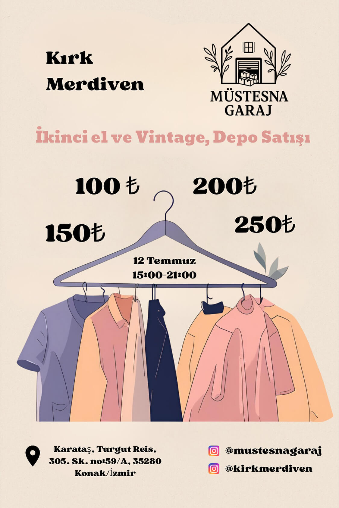 Kırk Merdiven - 2. El ve Vintage, Depo Satışı